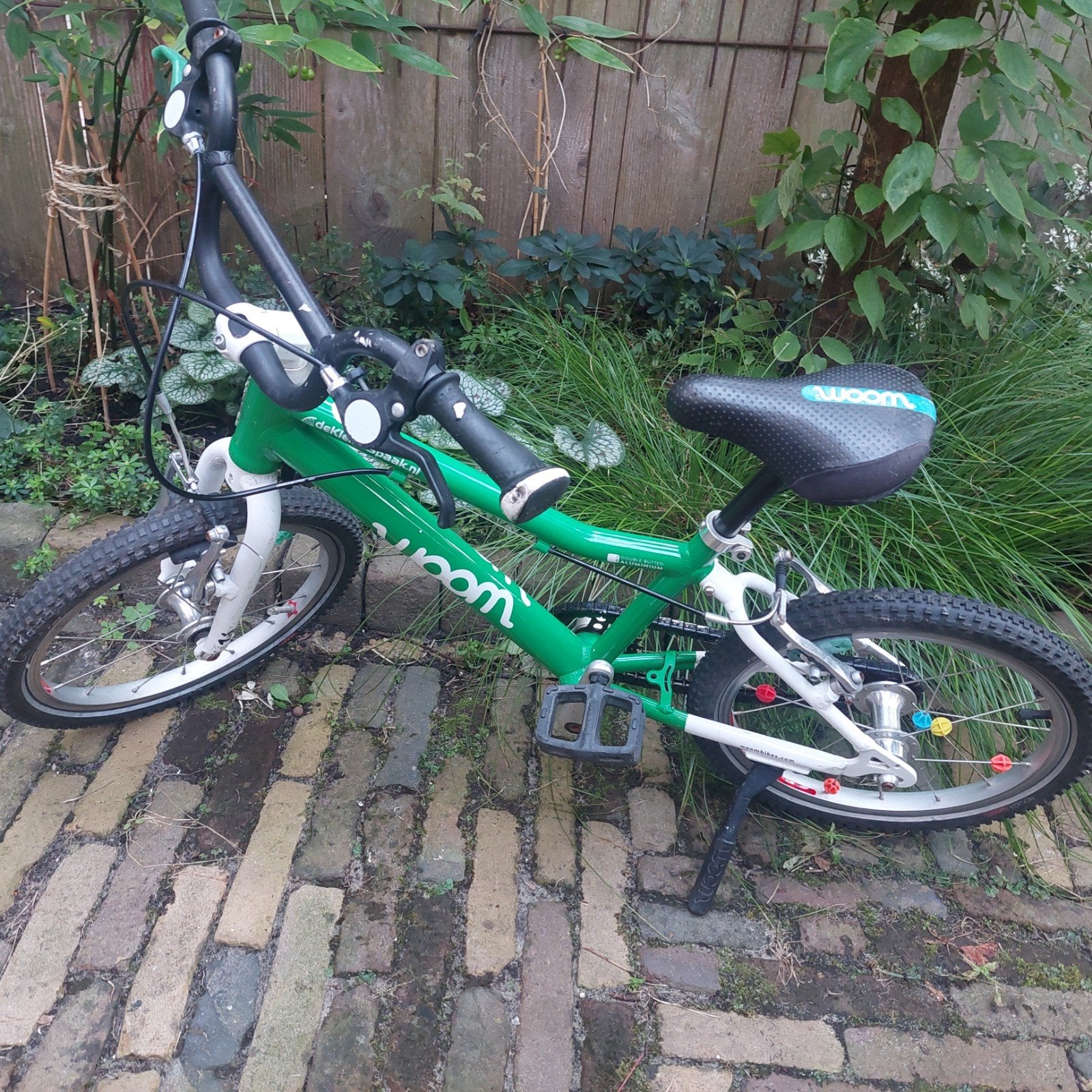 Woom 3 kinderfiets - groen, Fietsen en Brommers, Fietsen | Kinderfietsjes, Ophalen, Gebruikt, 16 tot 20 inch, Woom