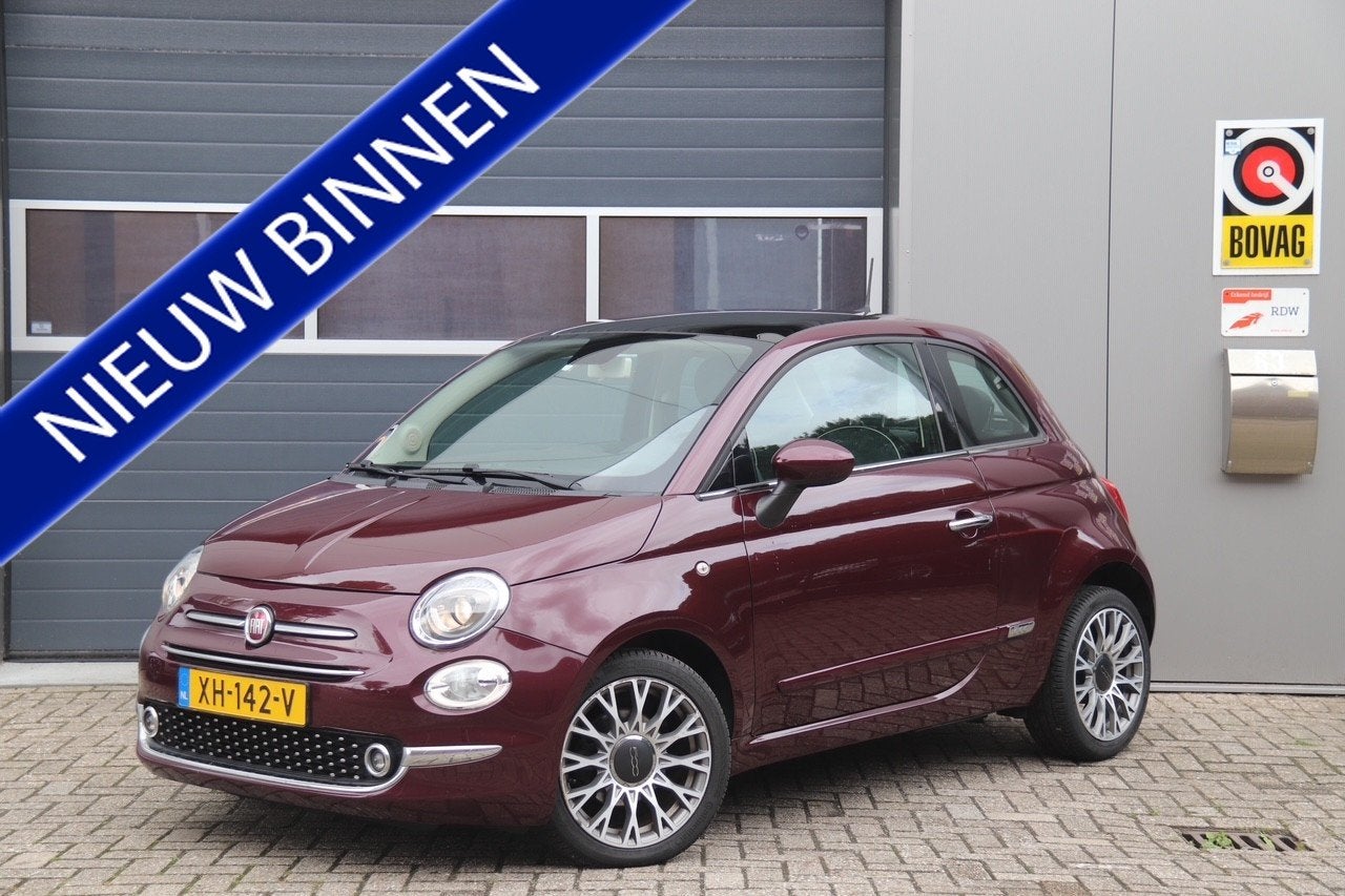 Fiat 500 0.9 TwinAir Turbo Collezione, Panoramadak, Cruise,, Auto's, Fiat, Gebruikt, Leder en Stof, 905 kg, Origineel Nederlands