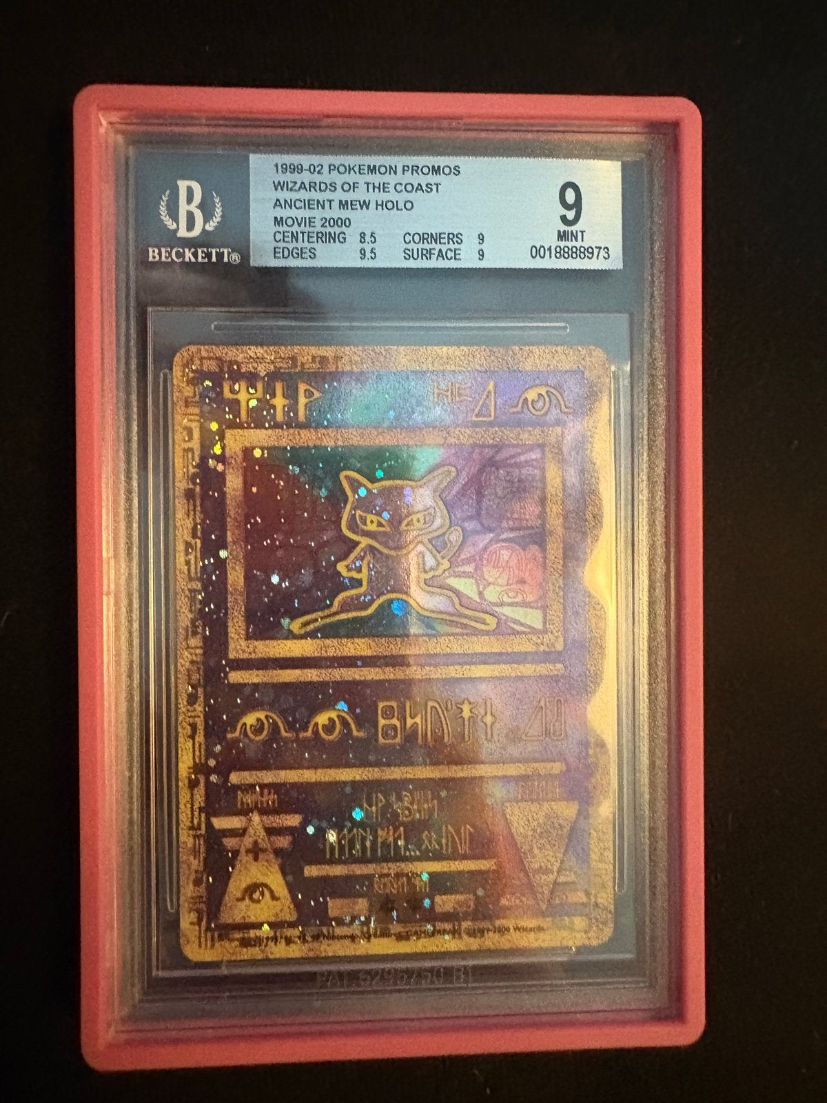 Mew Ancient Holo Promo BGS 9 Mint Pokémon Kaart, Ophalen, Nieuw, Losse kaart, Foil