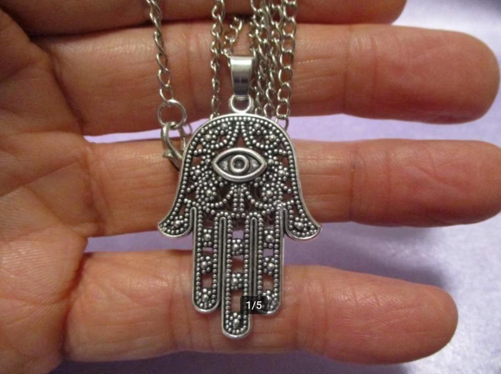 Hamsa of Hand van Fatima halskettinkje, Verzenden, Nieuw, Zilver, Overige materialen