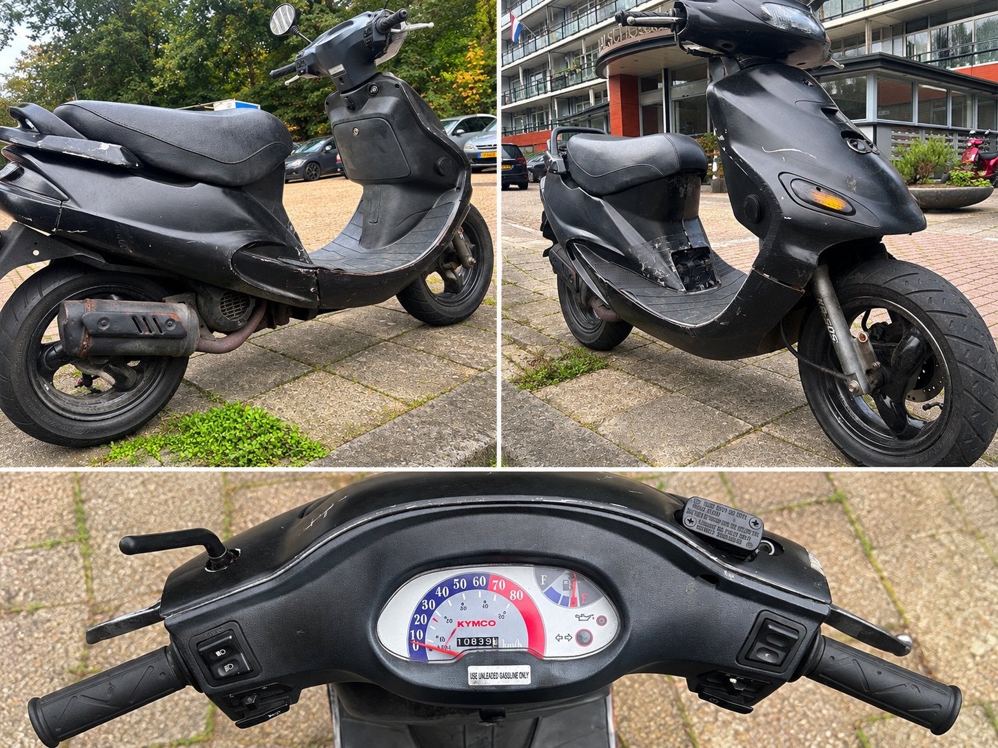 Kymco 2-takt scooter - Motor werkt, blauwe plaat, Fietsen en Brommers, Ophalen, Tweetakt, Gebruikt, Overige modellen
