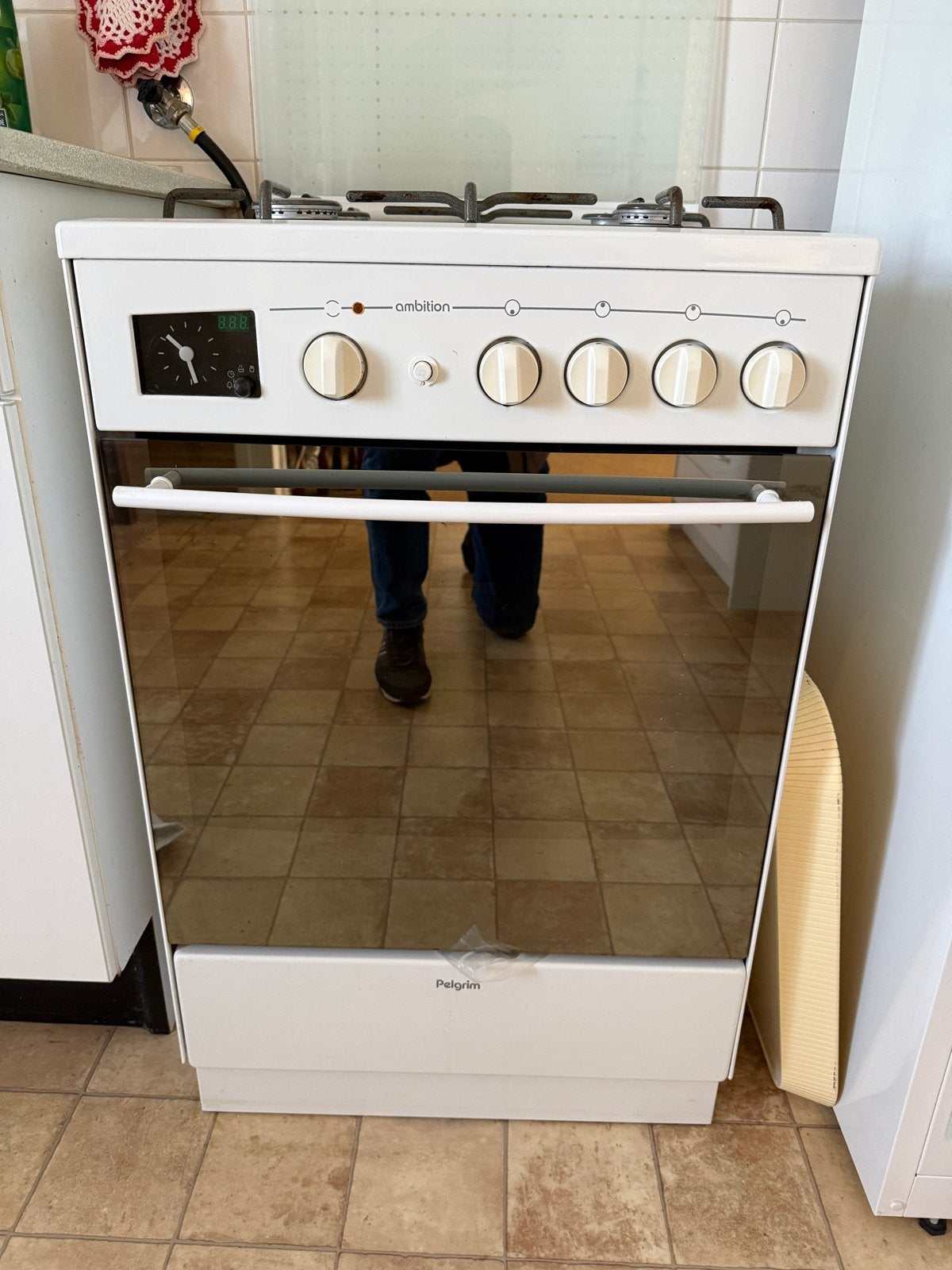 Pilgrim gasfornuis met oven - zo goed als nieuw, Witgoed en Apparatuur, Zo goed als nieuw, Gas, 85 tot 90 cm, 4 kookzones