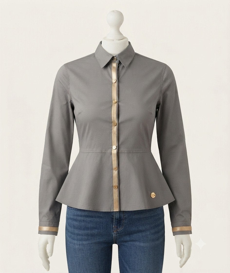 Stijlvolle Grijze blouse S, Kleding | Dames, Ophalen of Verzenden, Nieuw, Maat 36 (S), Grijs