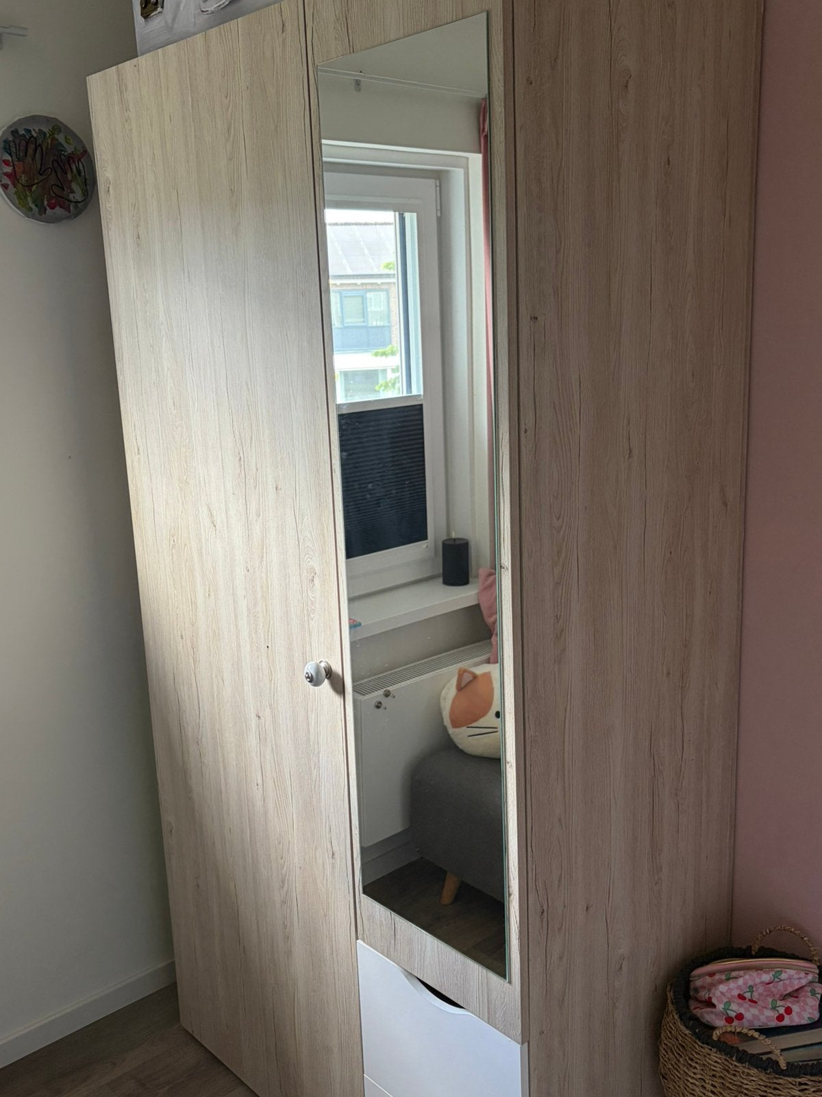 Kledingkast Tempo - vergrijsd eikenkleur - 195x101x54 cm, Huis en Inrichting, Kasten | Kledingkasten, Ophalen, Zo goed als nieuw