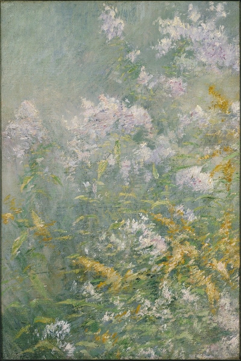 Weidebloemen (Guldenroede en Wilde Aster) - John Henry Twach, Bloemen, Impressionistisch, Ophalen of Verzenden, Print