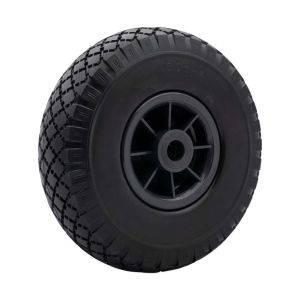Bolderkarwiel / steekwagen wiel 3.00-4 anti lek zwarte velg