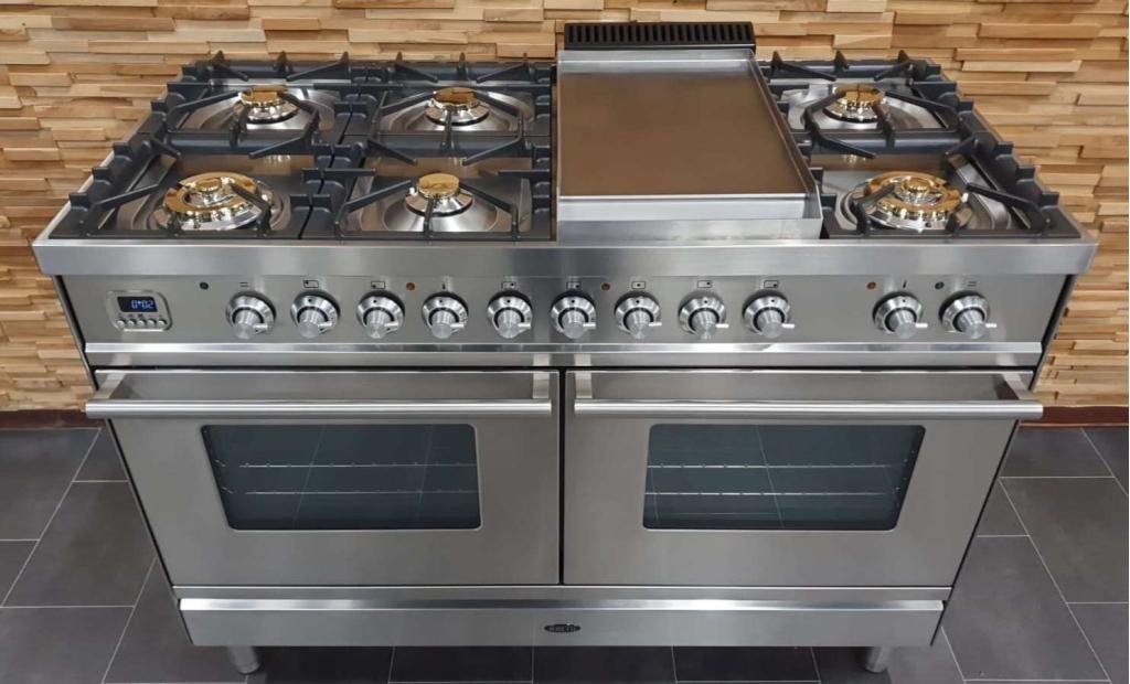 Luxe Boretti Fornuis 120cm RVS 2 multifunctionele ovens!, Witgoed en Apparatuur, Fornuizen, Vrijstaand, Gas, 5 kookzones of meer