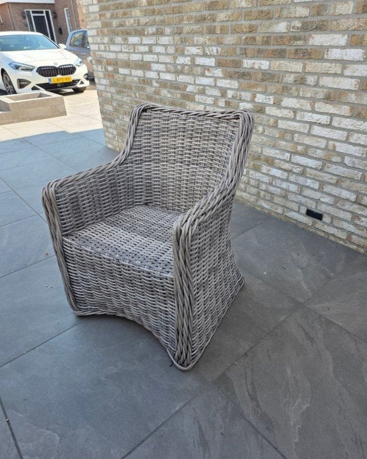 5 luxe wicker tuinstoelen nu €30,- ps, ., Ophalen of Verzenden, Zo goed als nieuw, .