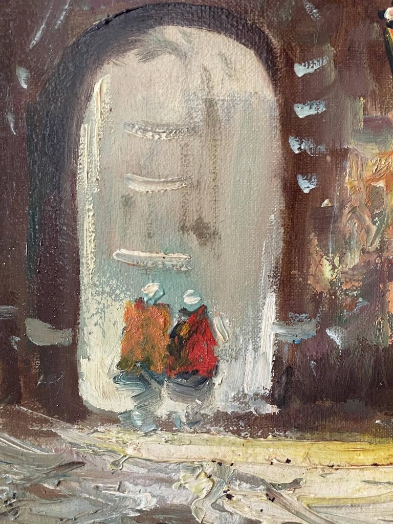 Nederlands straatje in de winter, Antiek en Kunst, Kunst | Schilderijen | Klassiek, Ophalen