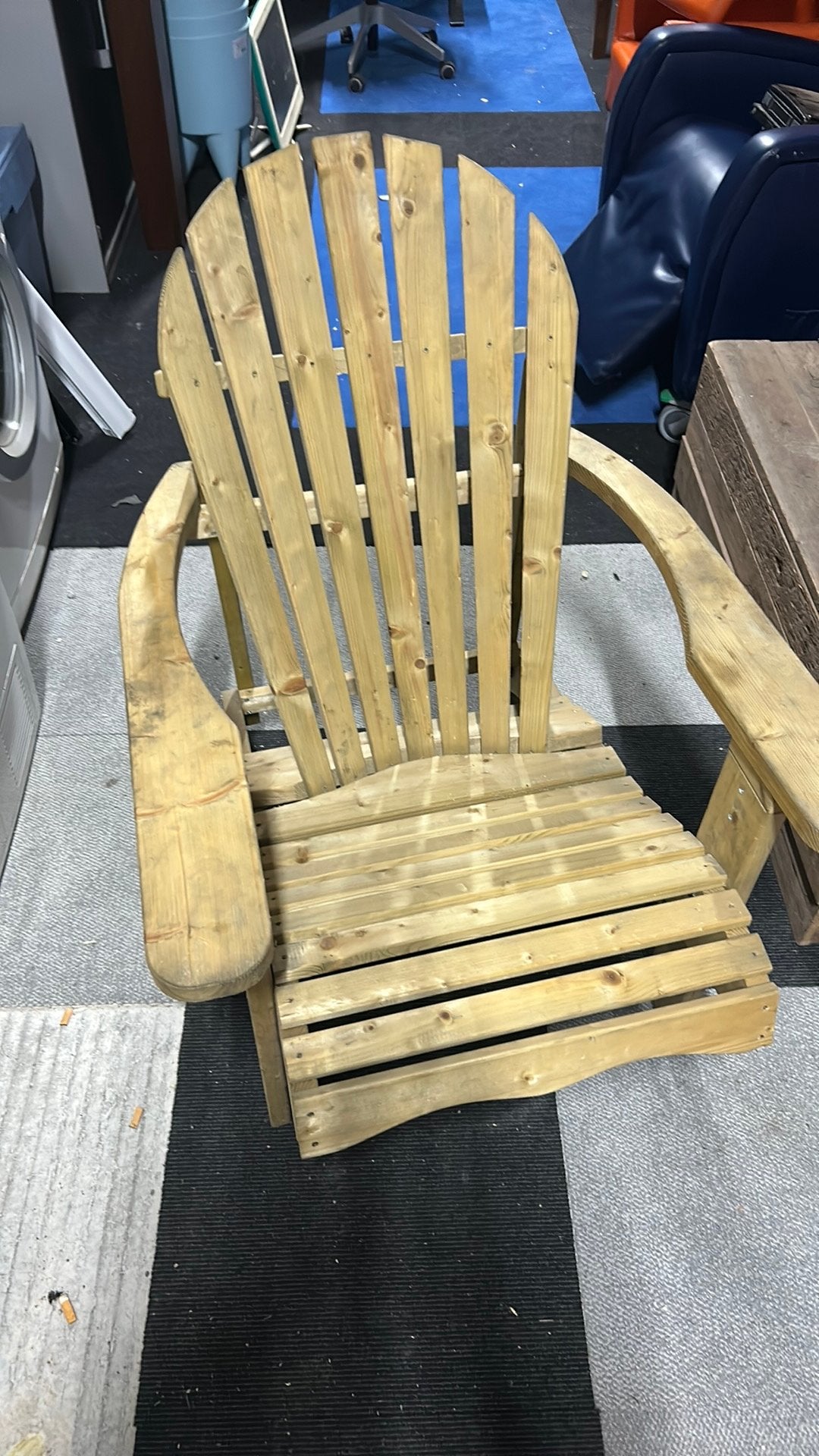 Houten lounge stoel, Tuin en Terras, Ophalen of Verzenden, Zo goed als nieuw, Hout