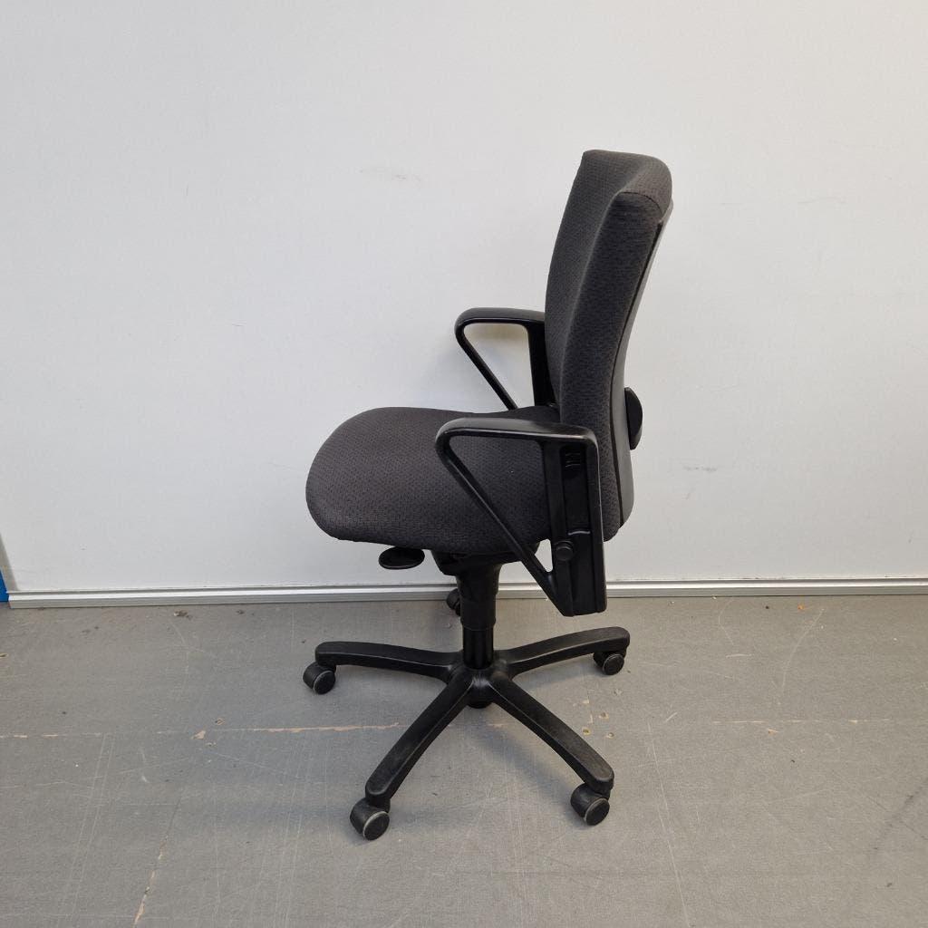 Comforto type 100 bureaustoel burostoel met grijze stof, Ophalen, Gebruikt, Zwart