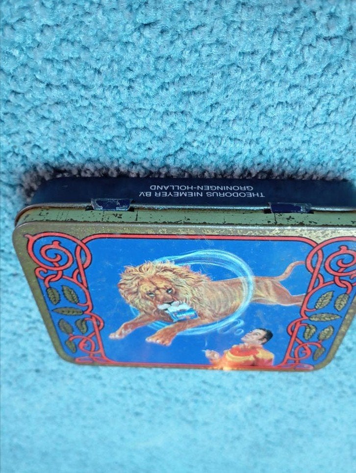 Vintage Samsom Blikje Circus Leeuwentemmer Shag, Ophalen of Verzenden, Gebruikt, Verpakking