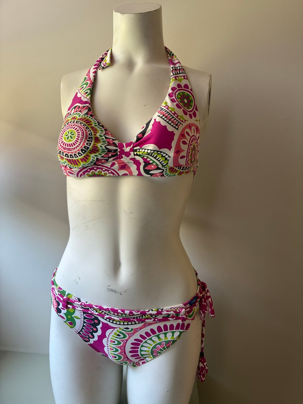 Cyell bikini 38 nieuw pink print halter, Ophalen of Verzenden, Nieuw, Overige kleuren, Bikini