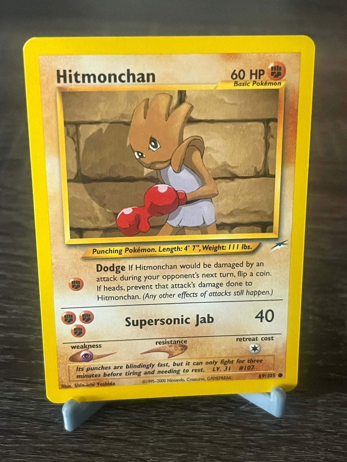 Hitmonchan (69/105) - Neo Destiny - EX, Ophalen of Verzenden, Gebruikt, Losse kaart