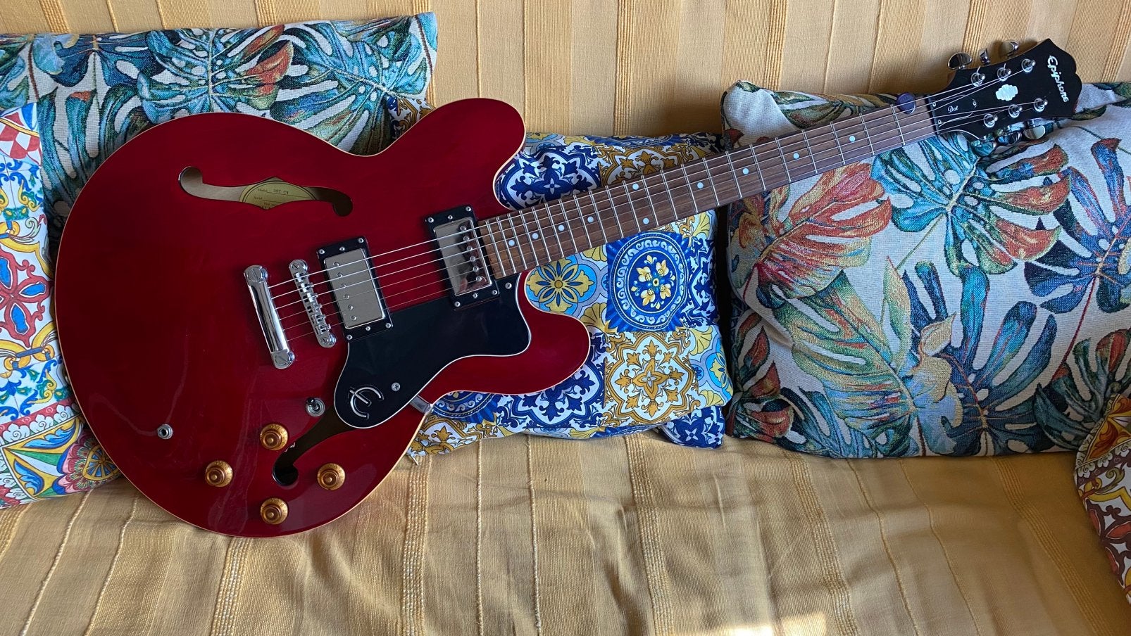 Epiphone dot rood transparant, Muziek en Instrumenten, Ophalen, Zo goed als nieuw, Overige typen