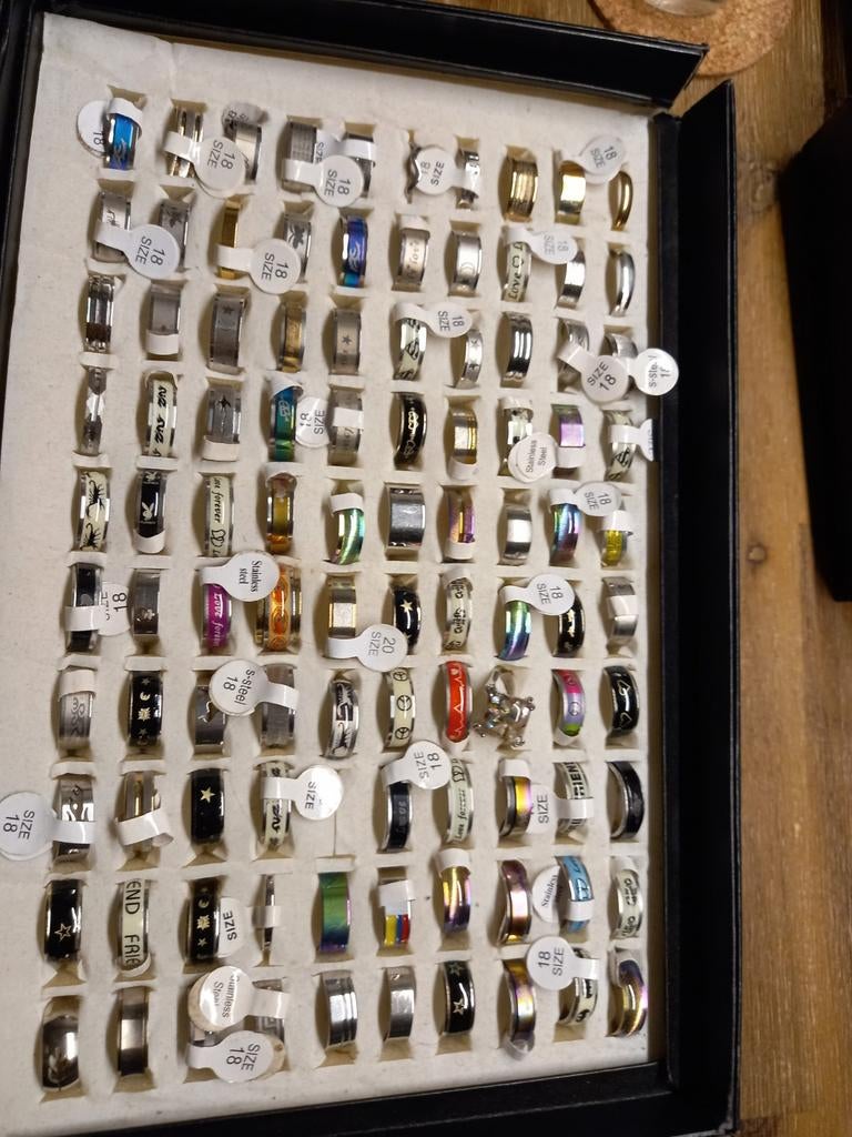 RVS Ringen Collectie - Diverse Maten (17 t/m 23), Sieraden, Tassen en Uiterlijk, Ringen, IJzer of Staal, Nieuw, Ophalen of Verzenden