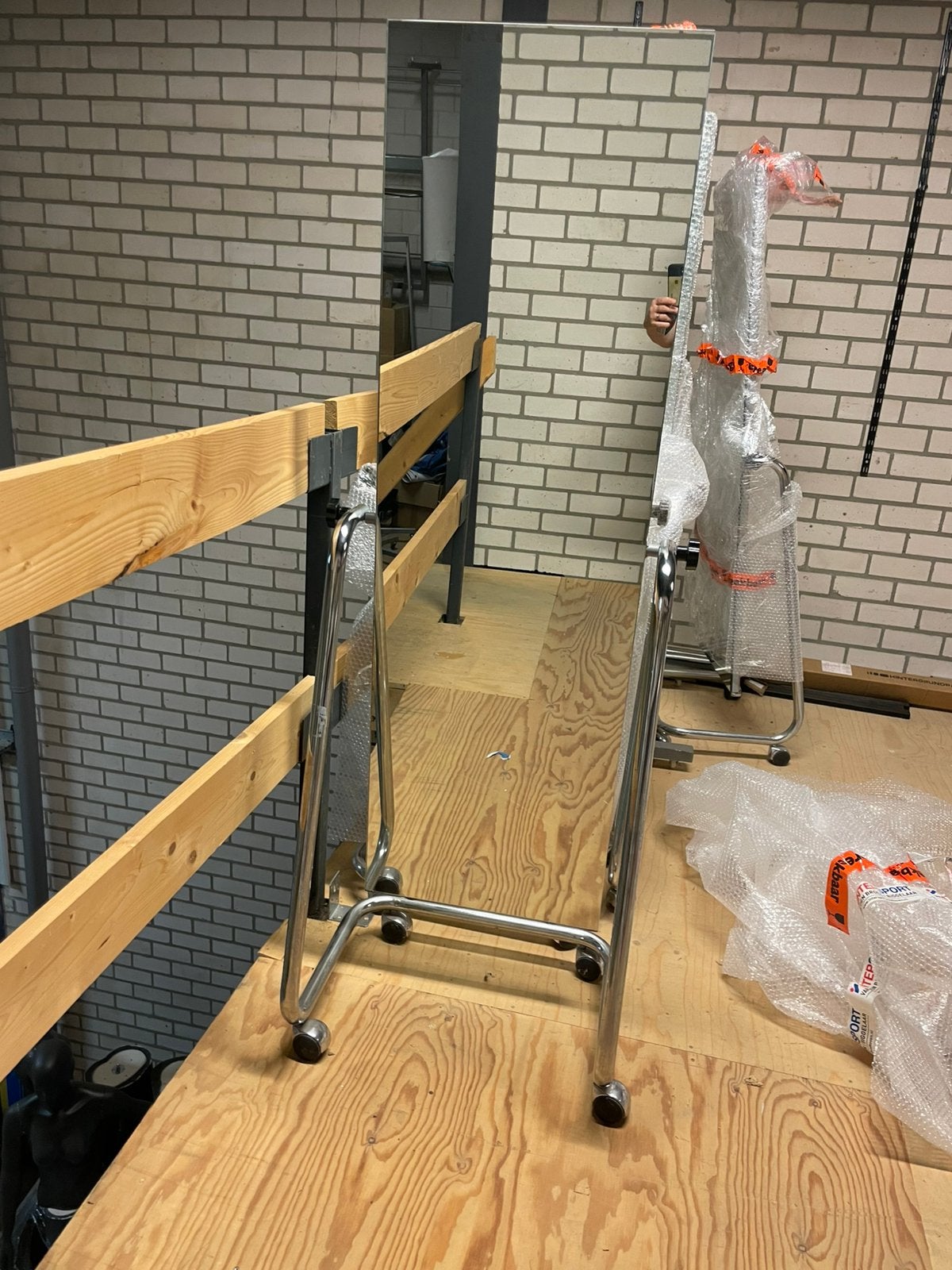 Passpiegel Verijdbaar / kantelbaar 160x60, Huis en Inrichting, Woonaccessoires | Spiegels, Ophalen, Minder dan 50 cm, Gebruikt