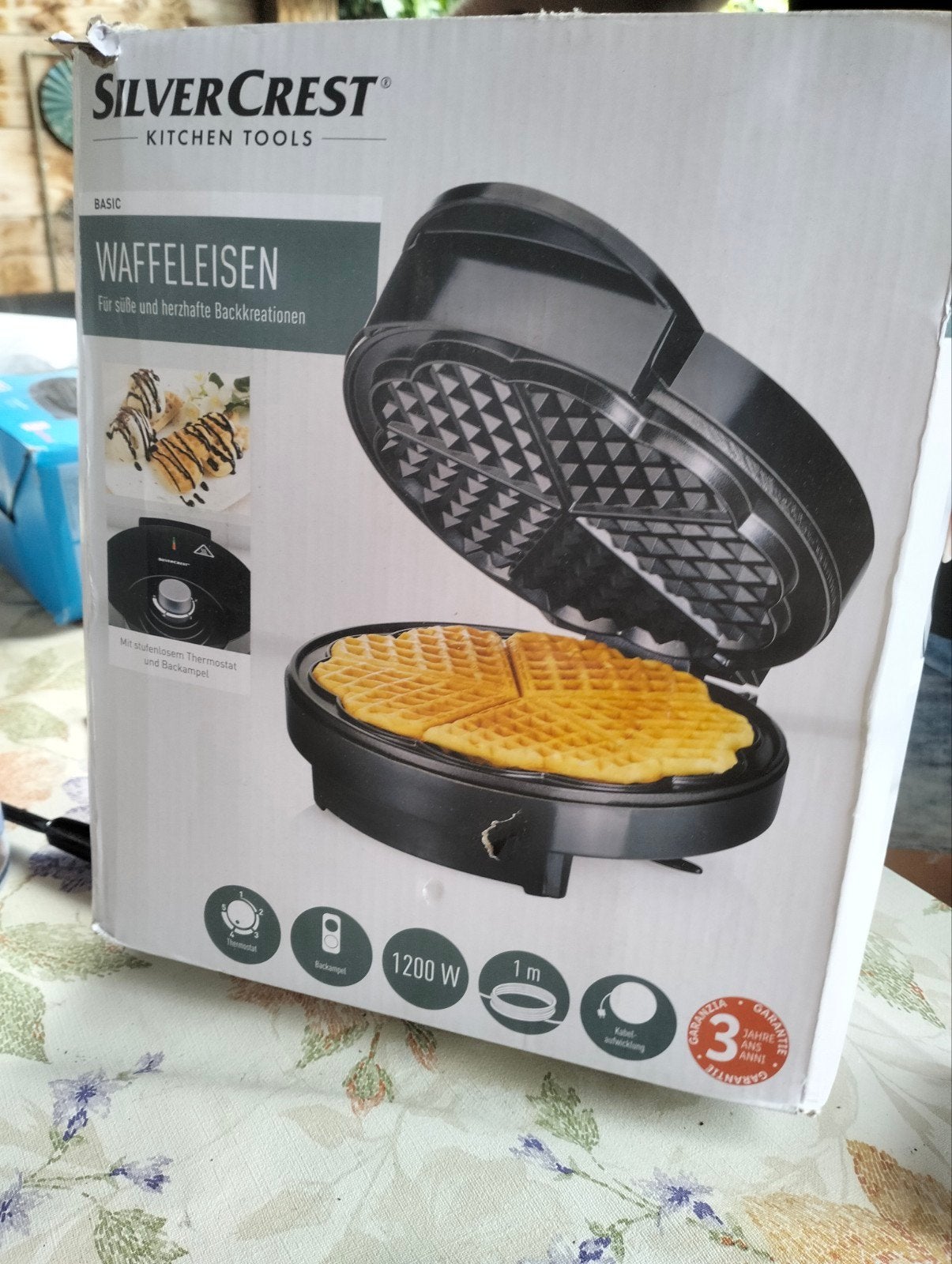 SilverCrest Wafelijzer 1200W - Nieuw in doos, Witgoed en Apparatuur, Wafelijzers, Ophalen of Verzenden, Nieuw
