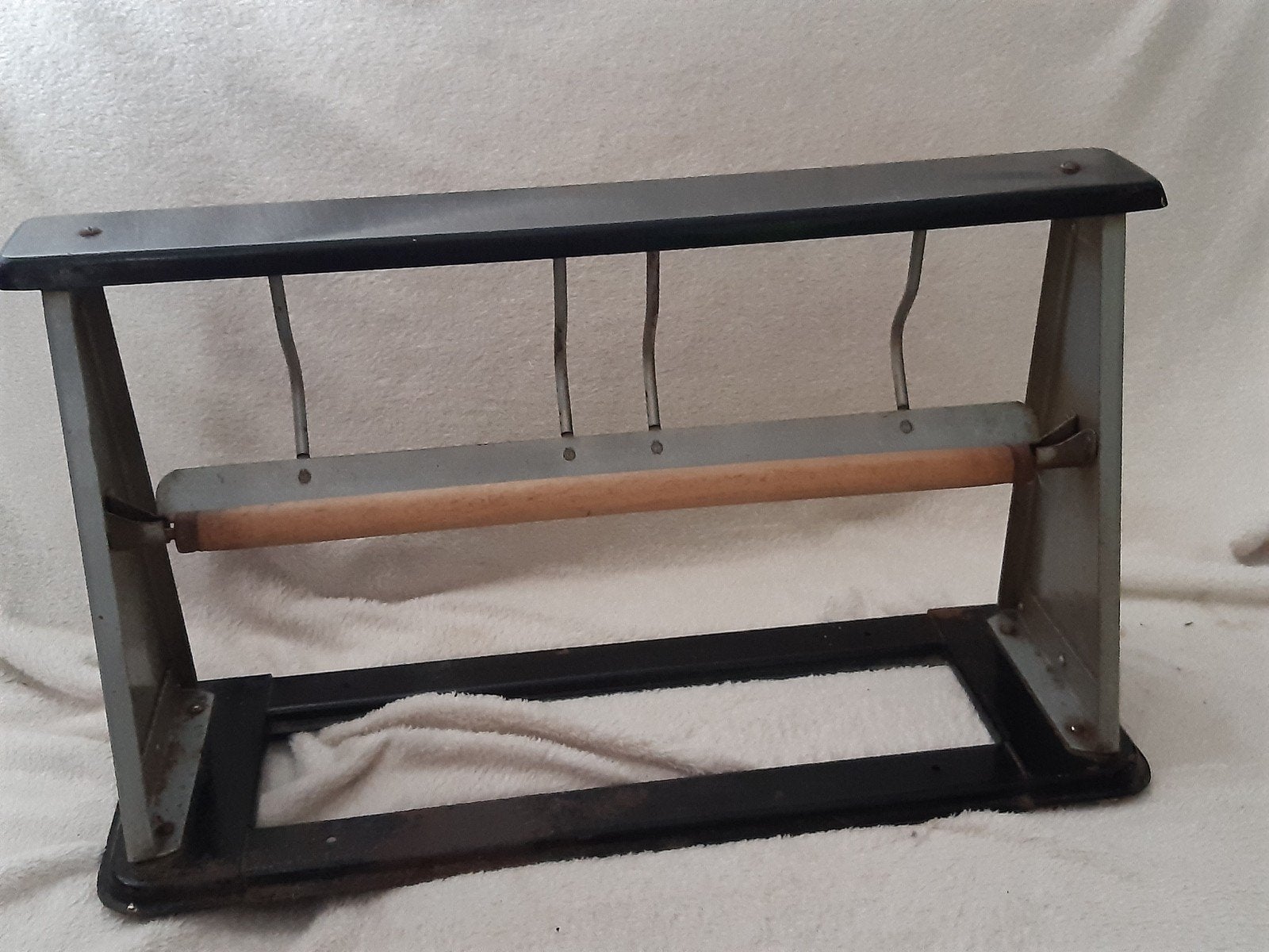 (kado)papierrolhouder stoer verweerd brocante ,industrieel,, Ophalen of Verzenden