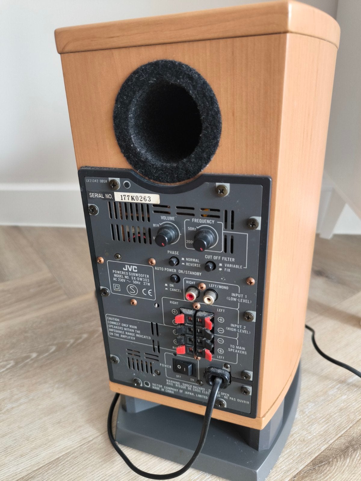 JVC SX-DW303 Actieve Subwoofer - Hout / Zilver - Super gelui, Ophalen of Verzenden