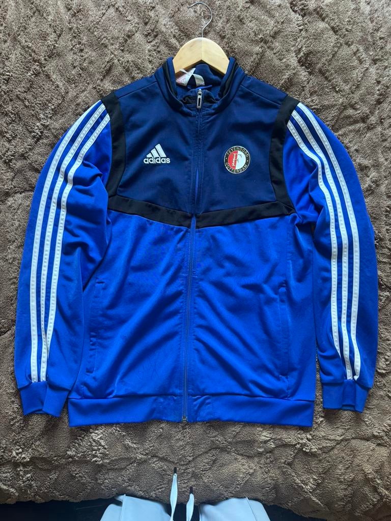 Feyenoord vest met handtekeningen (oud feyenoord), Ophalen, Blauw, Overige maten, Zo goed als nieuw