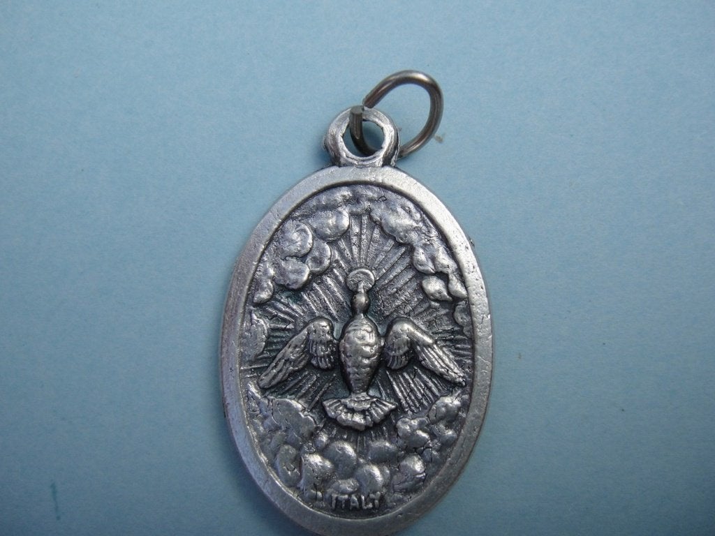 Mooie medaille van H. Geest en monstrans, Ophalen of Verzenden, Zo goed als nieuw, Overige typen, Christendom | Katholiek