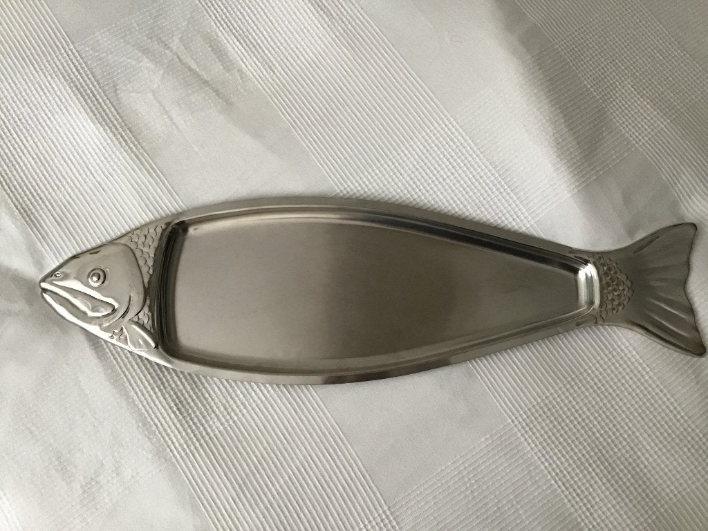 Vis serveerschaal 90cm, Ophalen, Gebruikt, Vintage, Schaal of Schalen