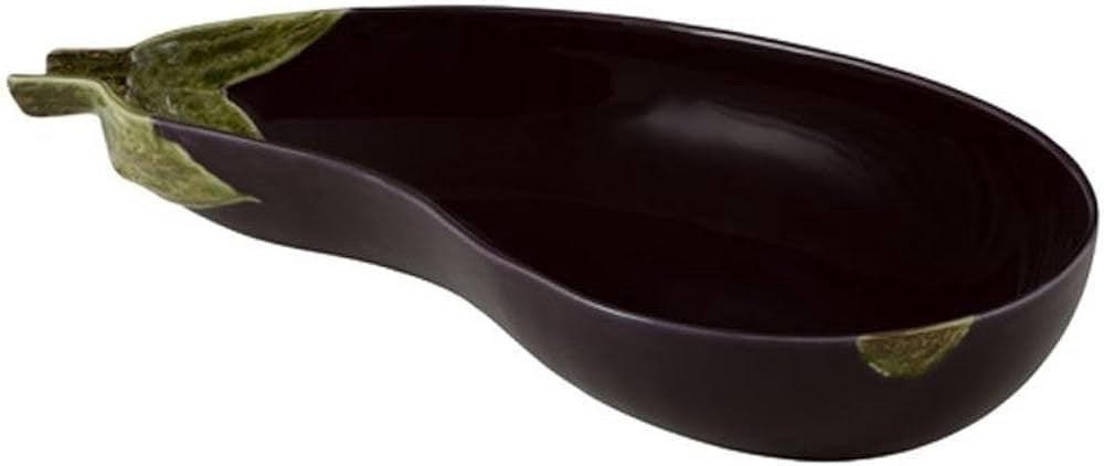 Bordallo Pinheiro prachtige aubergine schaal, Verzenden, Aardewerk, Overige stijlen, Schaal of Schalen