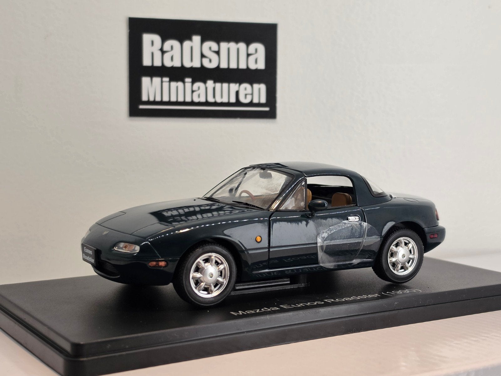 Mazda MX5 NA - Groen + Hardtop - 1:24 Hachette Japan, Overige merken, Ophalen of Verzenden, Zo goed als nieuw, Ixo Japan Collection