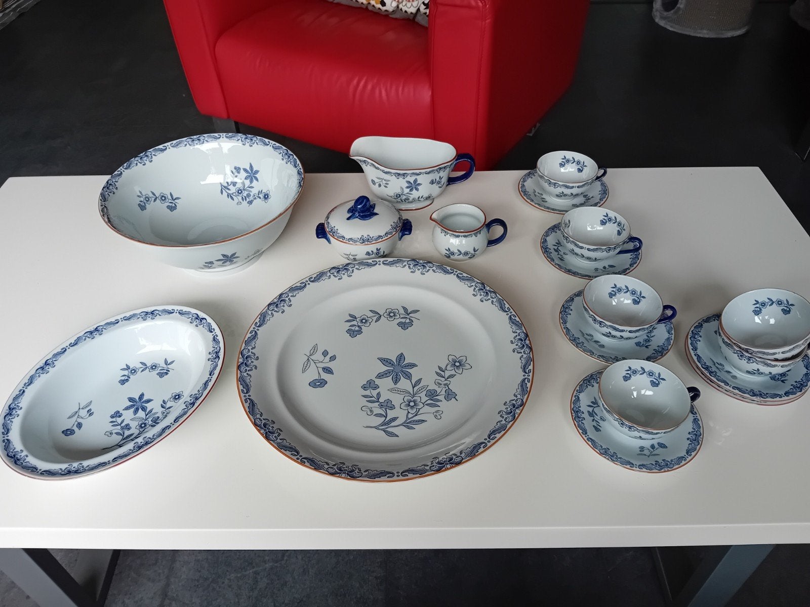 Porseleinen set Rorstrand Ostindia Servies nooit gebruikt, Ophalen of Verzenden, Zo goed als nieuw, Bord(en), Overige stijlen