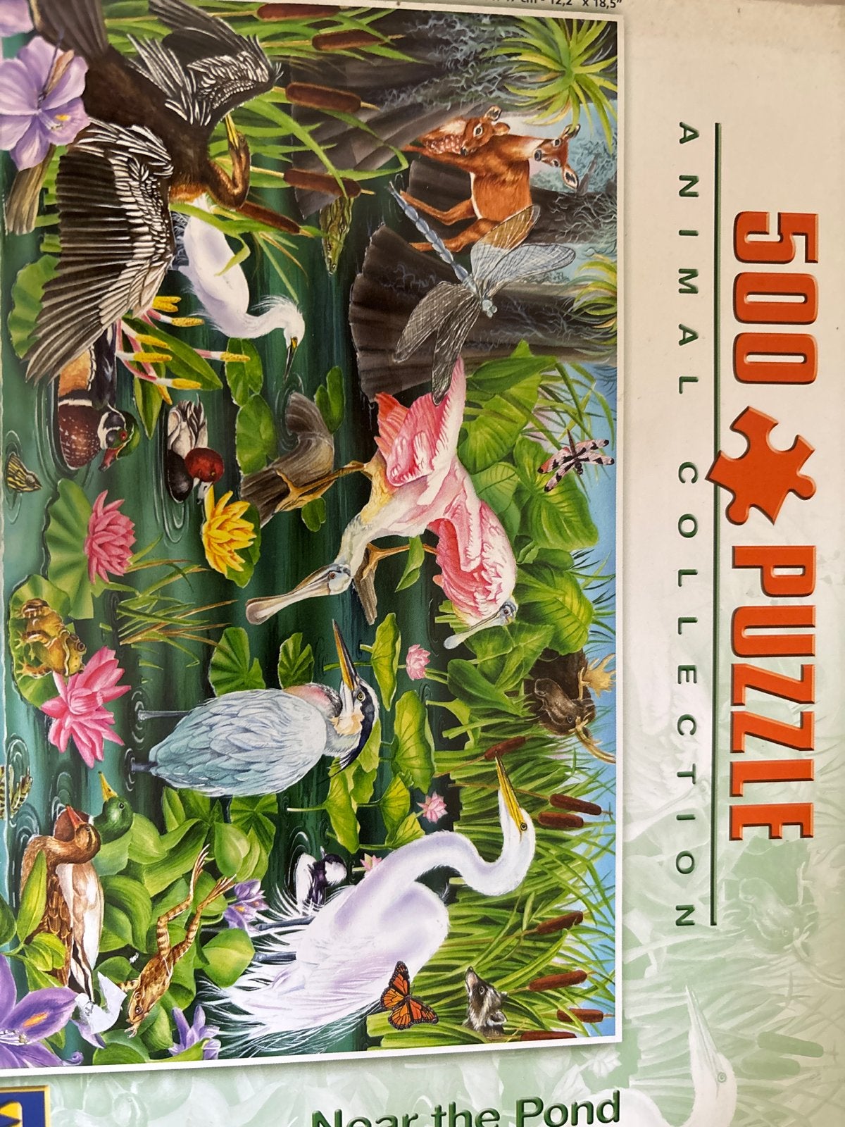 500 Stukjes Legpuzzel 'Near the Pond' Dieren Collectie, Ophalen of Verzenden, 500 t/m 1500 stukjes, Zo goed als nieuw, Legpuzzel