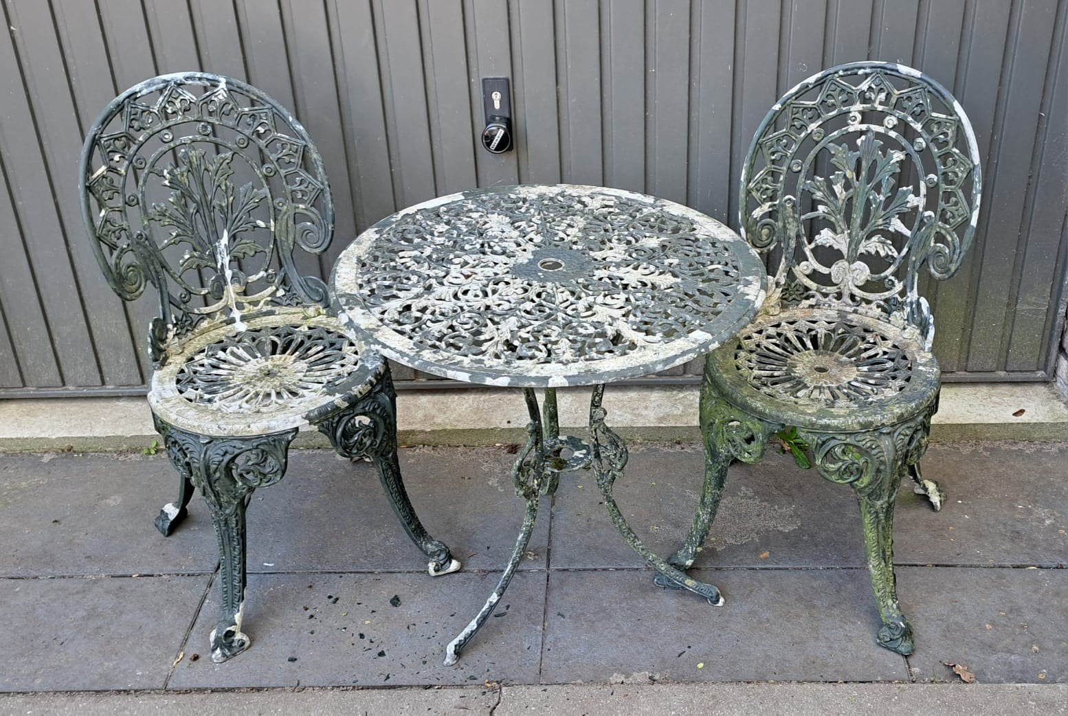 Aluminium bistro setje, Ophalen of Verzenden, Aluminium, 2 zitplaatsen