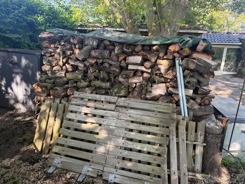 Kersen en appelhout 4 m3, Tuin en Terras, Haardhout, 3 tot 6 m³, Ophalen