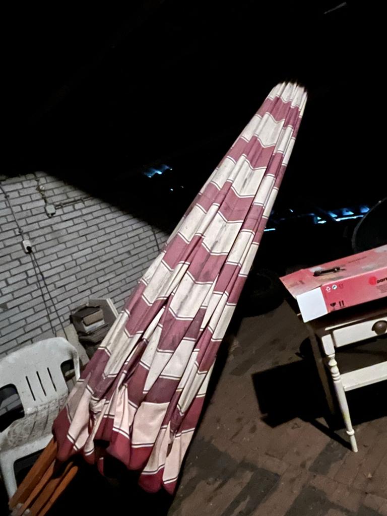 grote parasol, koopman jager parasol, marktparasol, Ophalen, Gebruikt, Meer dan 4 meter, Waterdicht