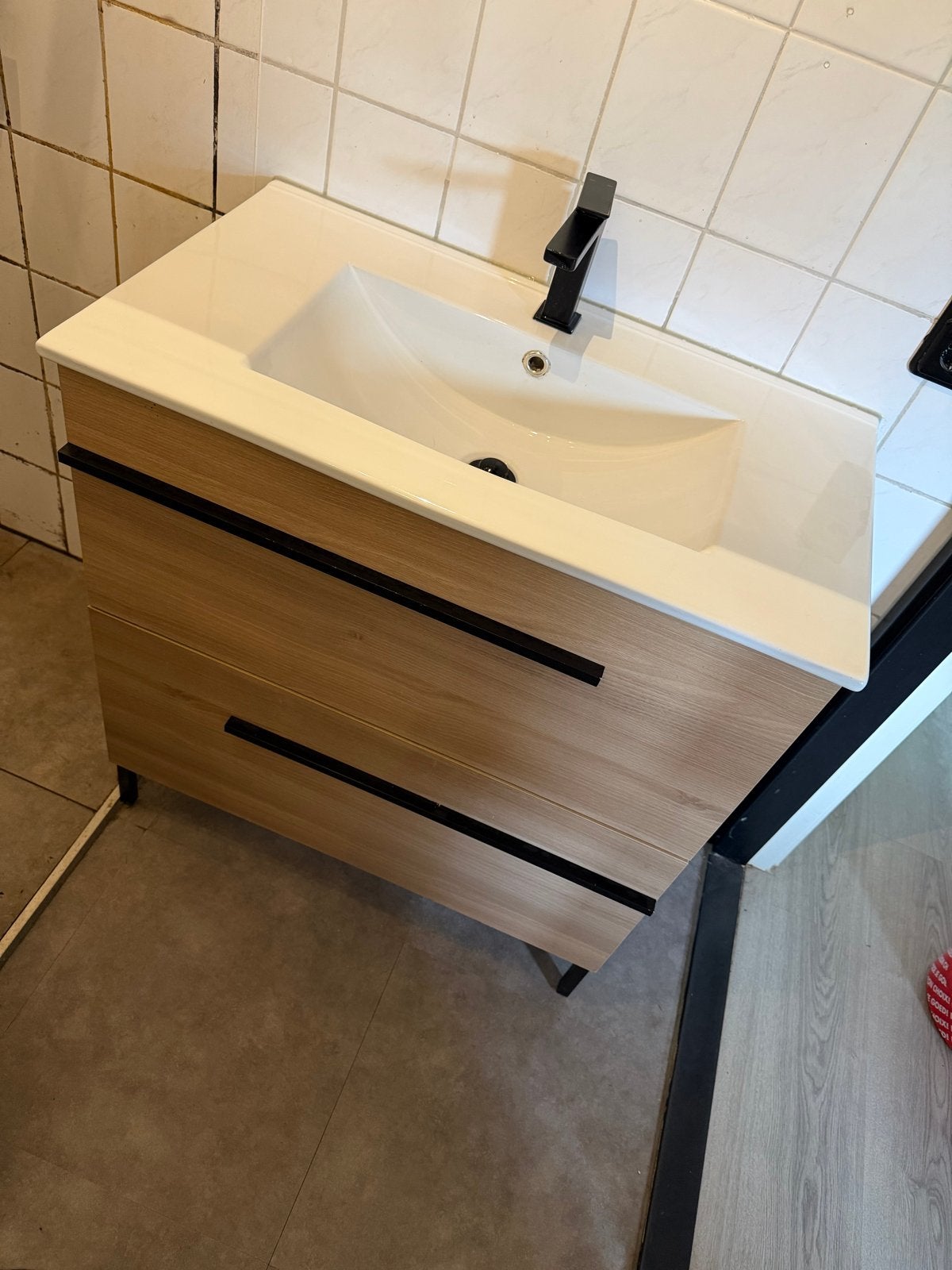 Badkamermeubel met wasbak, Huis en Inrichting, Ophalen, Gebruikt, 50 tot 100 cm, Minder dan 100 cm