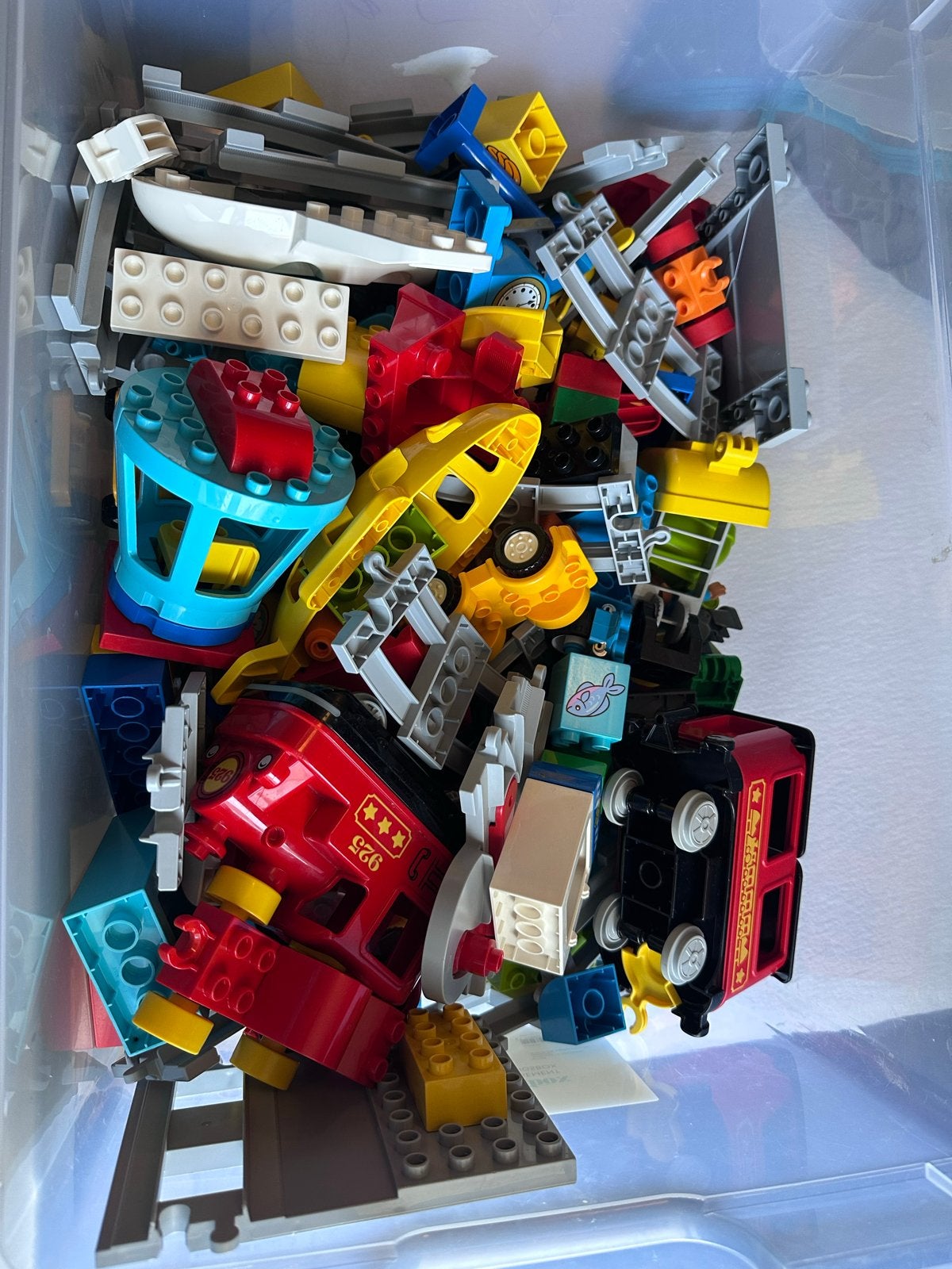 Grote doos vol diverse LEGO Duplo sets, Ophalen, Gebruikt, Duplo, Meerdere sets