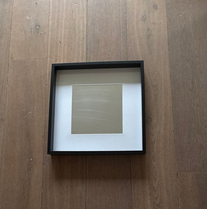 IKEA SANNAHED Lijst Zwart met Passe-partout en spiegel, Ophalen, 50 cm, Nieuw, Fotolijst