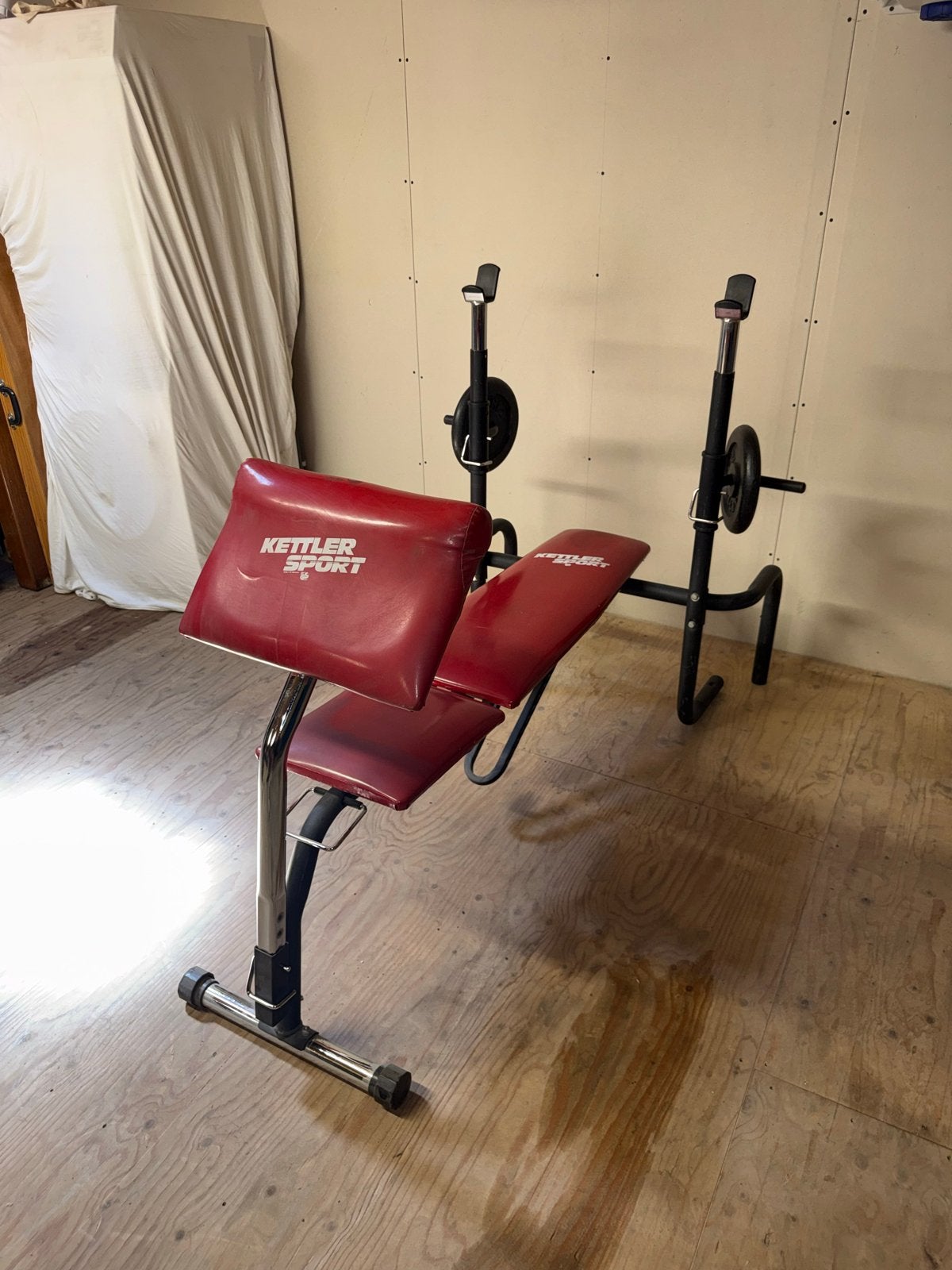 Kettler Sport Bench Press/Krachtstation, Ophalen, Gebruikt, Benen, Fitnessbank