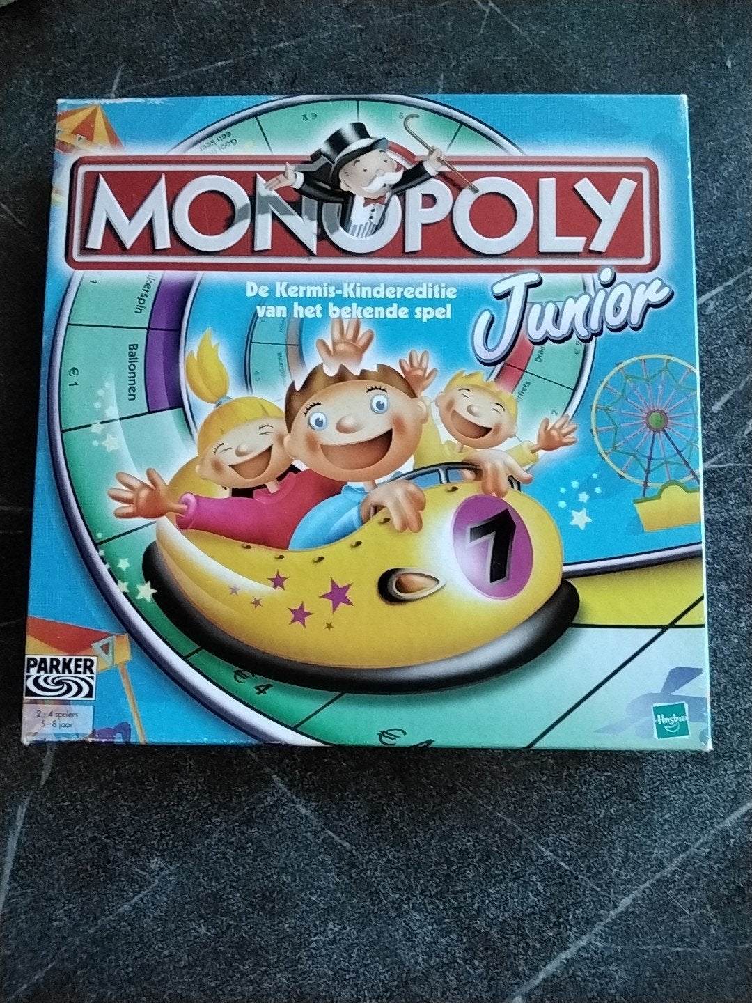Monopoly Junior - De Kermis-Kindereditie, Drie of vier spelers, Ophalen of Verzenden, Gebruikt