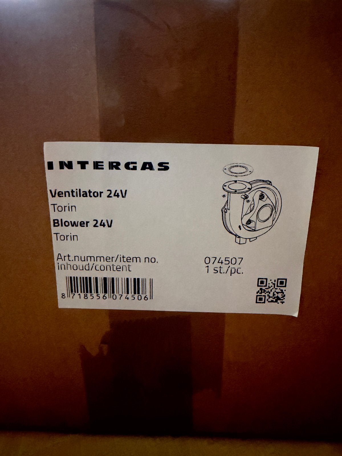 Ventilator intergas NIEUW, Minder dan 30 cm, Overige typen, Nieuw, Minder dan 60 cm