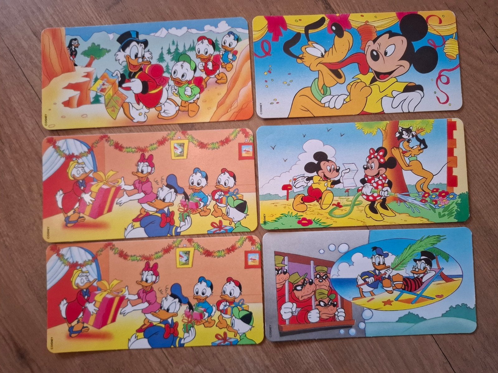6 Vintage Disney Family ansichtkaarten van Nestlé, Ophalen of Verzenden, Mickey Mouse, Nieuw, Papier, Kaart of Schrift