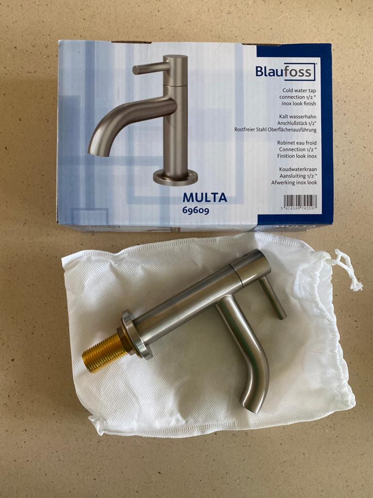 Blaufoss Multa RVS fonteinkraan - Nieuw in doos, Doe-het-zelf en Verbouw, Sanitair, Verzenden, Nieuw, Rvs, Kraan