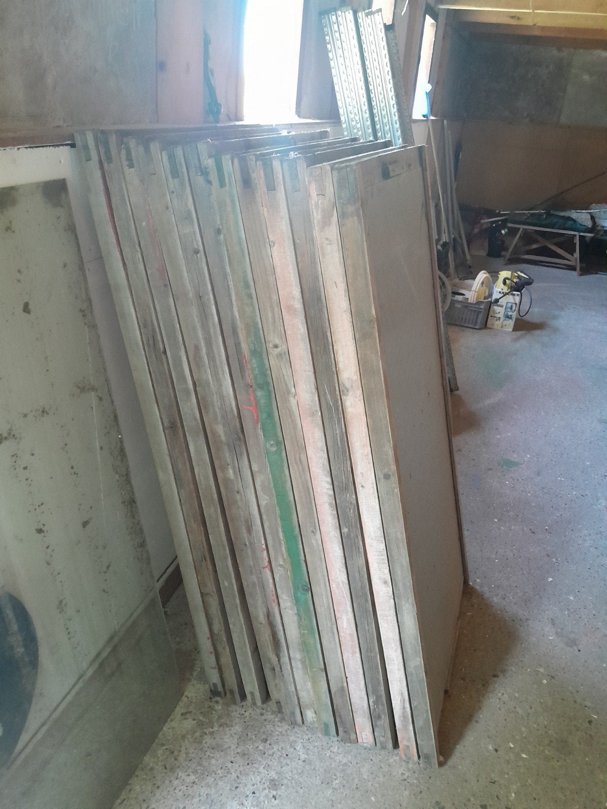 Vintage glazen ramen voor tuin of serre, Ophalen, Gevelraam of Ruit, Gebruikt, Minder dan 80 cm