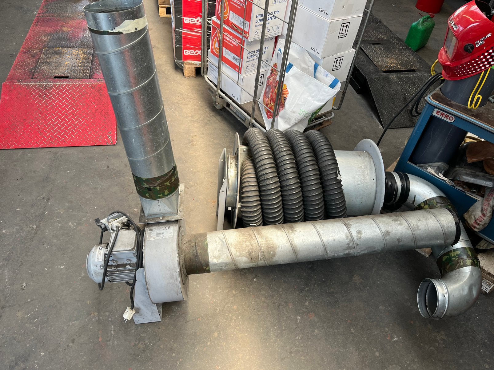 Uitlaat gas afvoer worky overlander haspel 220v, Doe-het-zelf en Verbouw, Ophalen, N, Overige typen, Zo goed als nieuw