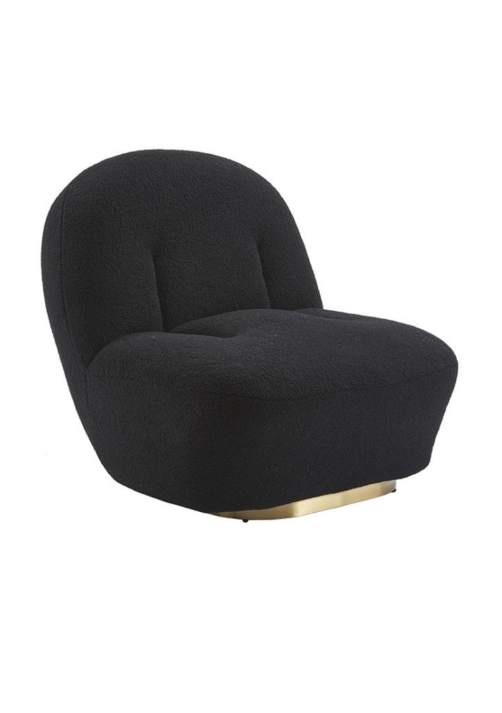 OHNO Loviisa Portland - Teddy Fauteuil - Zwart, Niet ingevuld, Niet ingevuld, Ophalen of Verzenden, Niet ingevuld