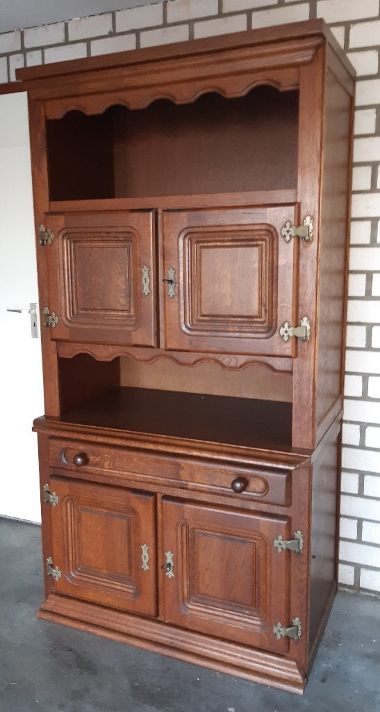 Eikenhouten wandmeubel, bar-element, Ophalen, Gebruikt, Eikenhout, Minder dan 150 cm