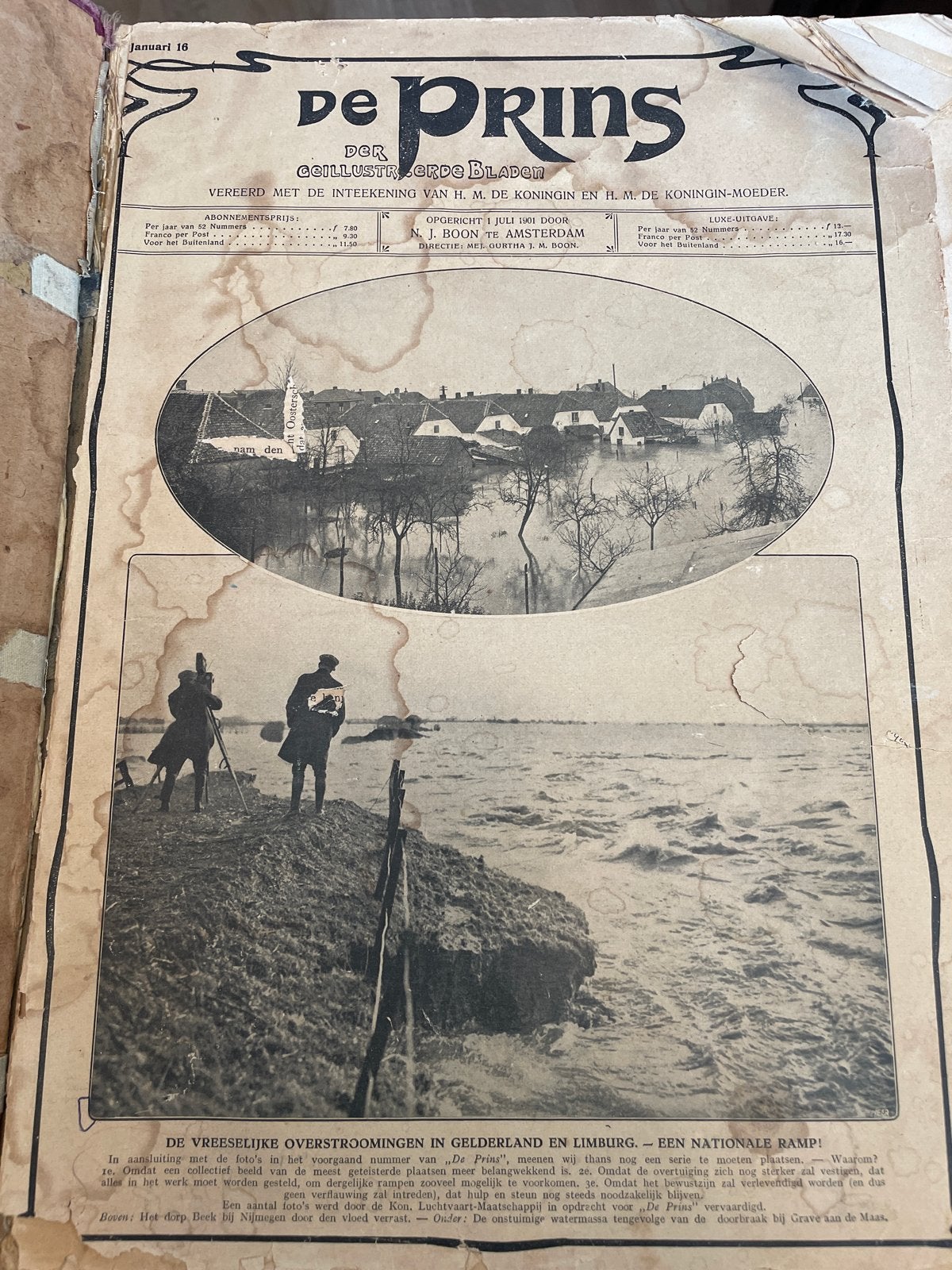 De Prins Der Geïllustreerde Bladen - Januari - december 1916, Boeken, Ophalen of Verzenden, Gelezen, Overige typen