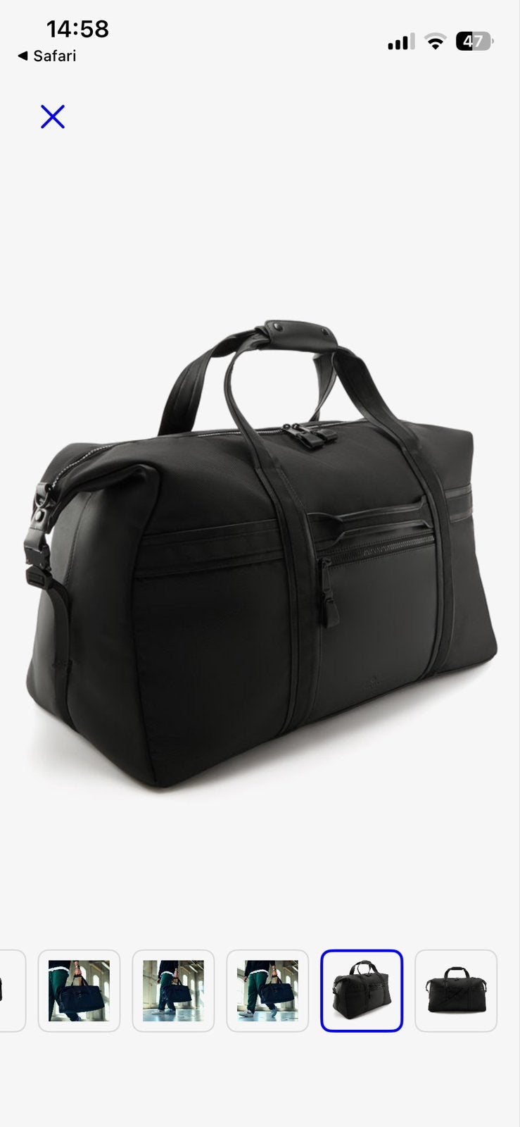 Nieuw: Sem Lewis Weekendtas Zwart, Sieraden, Tassen en Uiterlijk, Ophalen, 40 tot 60 cm, 20 tot 30 cm, Zwart