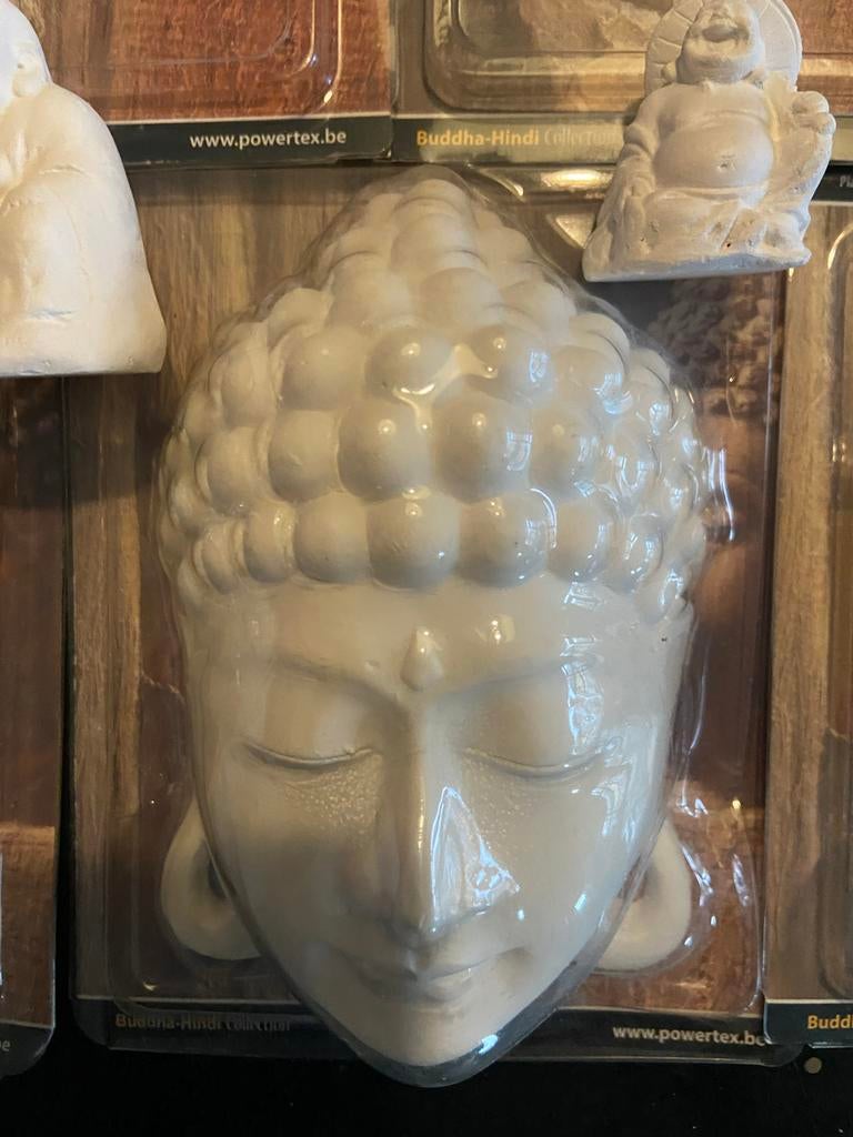 Gipsen beeldjes: Boeddha, Egyptische farao & sneeuwpoppen, Ophalen, Nieuw