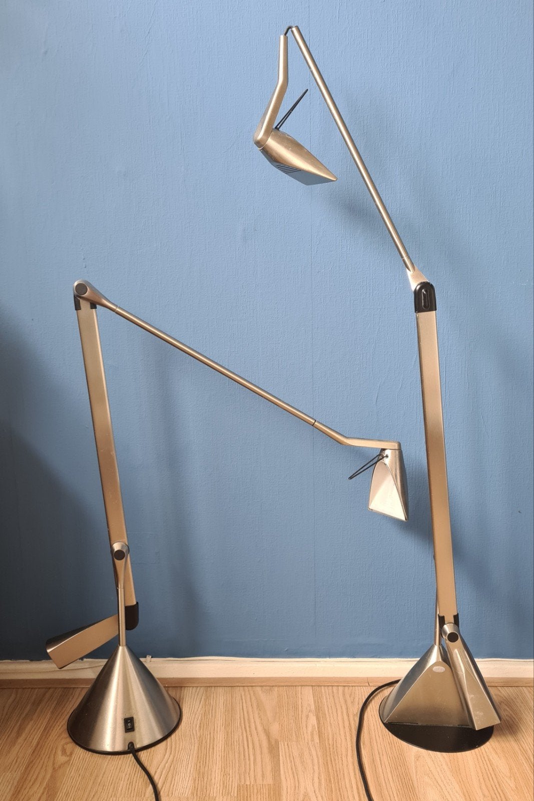 2 Lumina Zelig Terra vloerlampen - Walter Monici - opknapper, Ophalen, Gebruikt, Metaal, 150 tot 200 cm